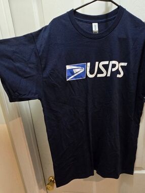 Gildan Navy Logo Short Sleeve Tee